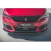 Накладка сплиттер на передний бампер на Peugeot 308 II GT рестайл