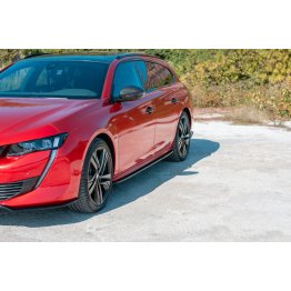 Накладки сплиттеры на пороги на Peugeot 508