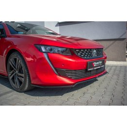 Накладка сплиттер на передний бампер Вар2 на Peugeot 508