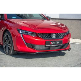 Накладка сплиттер на передний бампер Вар2 на Peugeot 508