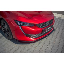 Накладка сплиттер на передний бампер на Peugeot 508