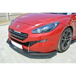 Накладка сплиттер на передний бампер вариант 2 на Peugeot RCZ рестайл