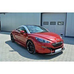 Накладка сплиттер на передний бампер вариант 2 на Peugeot RCZ рестайл