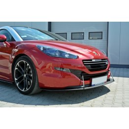 Накладка сплиттер на передний бампер вариант 2 на Peugeot RCZ рестайл