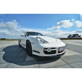 Накладка сплиттер на передний бампер на Porsche Cayman S 987