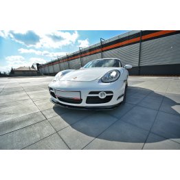 Накладка сплиттер на передний бампер на Porsche Cayman S 987