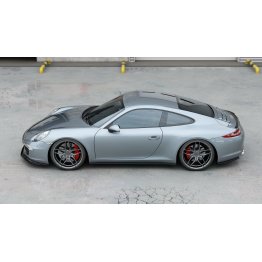 Накладки сплиттеры на пороги на Porsche 911 / 991 Carrera