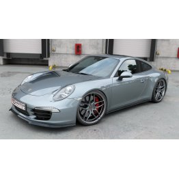 Накладки сплиттеры на пороги на Porsche 911 / 991 Carrera