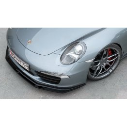 Накладка сплиттер на передний бампер Вар2 на Porsche 911 / 991 Carrera