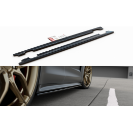 Накладки сплиттеры на пороги на Porsche Panamera II Turbo / GTS