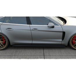 Накладки сплиттеры на пороги на Porsche Panamera II Turbo / GTS