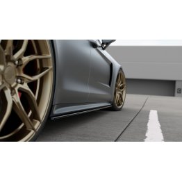 Накладки сплиттеры на пороги на Porsche Panamera II Turbo / GTS