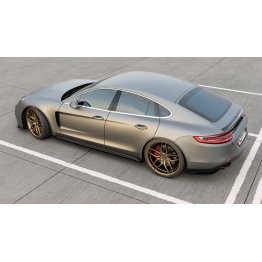 Накладки сплиттеры на пороги на Porsche Panamera II Turbo / GTS
