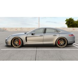 Накладки сплиттеры на пороги на Porsche Panamera II Turbo / GTS