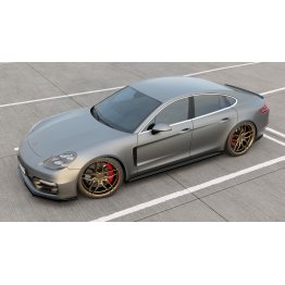 Накладки сплиттеры на пороги на Porsche Panamera II Turbo / GTS