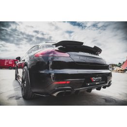 Накладка сплиттер на крышку багажника на Porsche Panamera I 970 Turbo рестайл