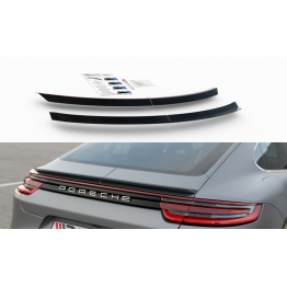 Накладка сплиттер на спойлер багажника на Porsche Panamera II Turbo / GTS / Sport Design