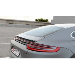 Накладка сплиттер на спойлер багажника на Porsche Panamera II Turbo / GTS / Sport Design