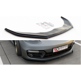 Накладка сплиттер на передний бампер на Porsche Panamera II Turbo / GTS / Sport Design