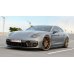 Накладка сплиттер на передний бампер на Porsche Panamera II Turbo / GTS / Sport Design