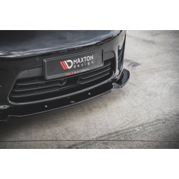 Накладка сплиттер на передний бампер на Porsche Panamera I 970 Turbo рестайл