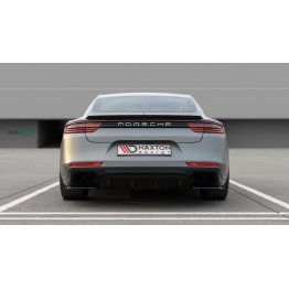 Накладки сплиттеры боковые на задний бампер на Porsche Panamera II Turbo