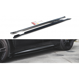 Накладки сплиттеры на пороги Вариант2 на Porsche Panamera I 970 Turbo рестайл