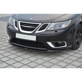 Накладка сплиттер на передний бампер Вар2 на SAAB 9-3 II Aero