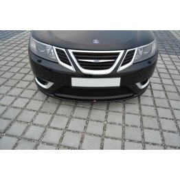 Накладка сплиттер на передний бампер Вар2 на SAAB 9-3 II Aero