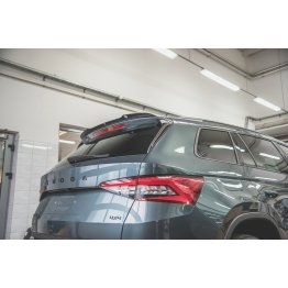 Накладка сплиттер на спойлер багажника Вар2 на Skoda Kodiaq Sportline / RS