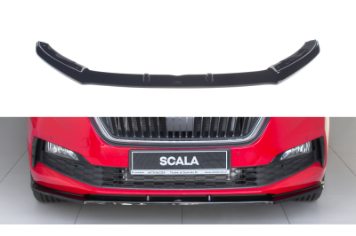 Накладка сплиттер на передний бампер на Skoda Scala