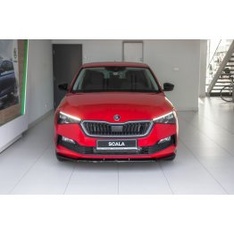 Накладка сплиттер на передний бампер на Skoda Scala