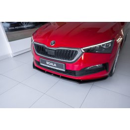 Накладка сплиттер на передний бампер на Skoda Scala