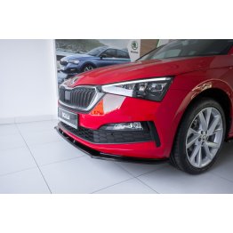 Накладка сплиттер на передний бампер на Skoda Scala