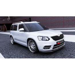 Накладка сплиттер на передний бампер на Skoda Yeti рестайл