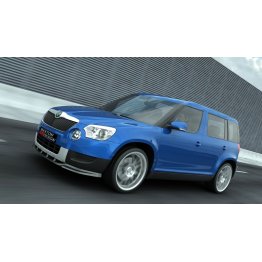 Накладка сплиттер на передний бампер на Skoda Yeti