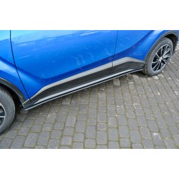 Накладки сплиттеры на пороги на на Toyota C-HR