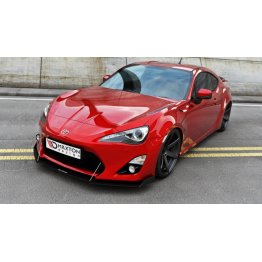 Накладка сплиттер на передний бампер вариант 2 на Toyota GT86