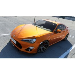 Накладка сплиттер на передний бампер на Toyota GT86