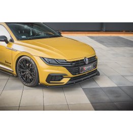 Накладки сплиттеры боковые на передний бампер на VW Arteon R-Line