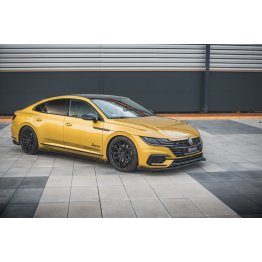 Накладки сплиттеры боковые на передний бампер на VW Arteon R-Line