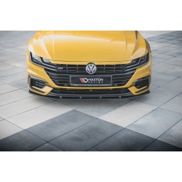 Накладка сплиттер на передний бампер на VW Arteon R-Line