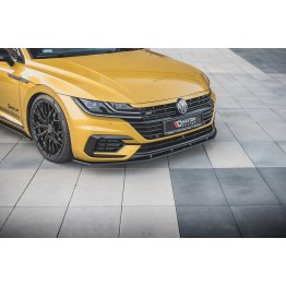 Накладка сплиттер на передний бампер на VW Arteon R-Line