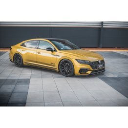 Накладка сплиттер на передний бампер на VW Arteon R-Line