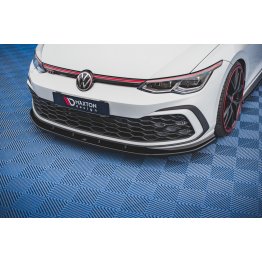 Накладка сплиттер на передний бампер на VW Golf VIII GTI