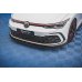 Накладка сплиттер на передний бампер на VW Golf VIII GTI