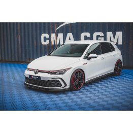 Накладка сплиттер на передний бампер на VW Golf VIII GTI