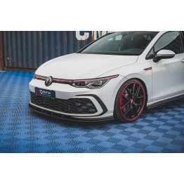 Накладка сплиттер на передний бампер на VW Golf VIII GTI