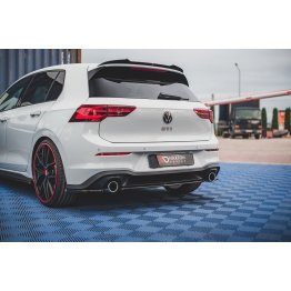 Накладка сплиттер центральная на задний бампер на VW Golf VIII GTI