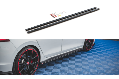 Накладки сплиттеры на пороги на VW Golf VIII GTI